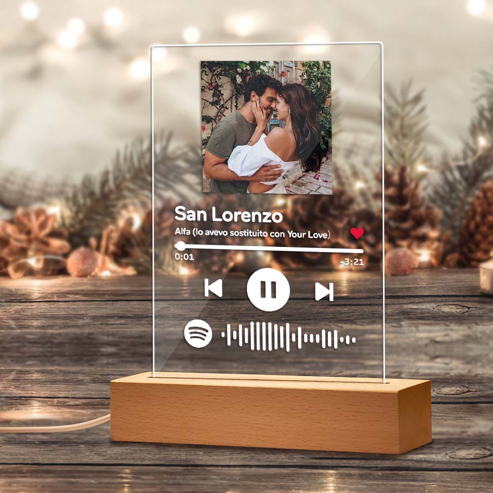 Best Christmas For Her Custom Spotify Plaque Scannable Spotify Music Plaque