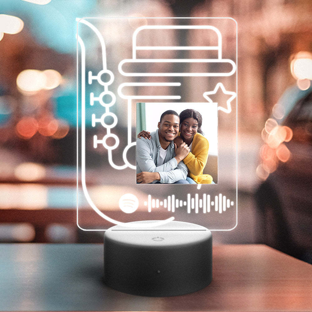 Custom Spotify Night Light with 7 Colors Personalized Night Light Saxophone-Gift For Her