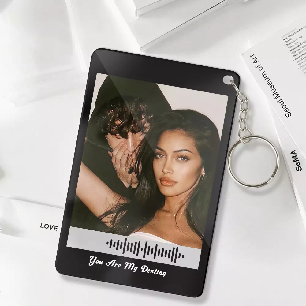 Custom Music Code Art Plaque- Song Code Keychain Best Gift For Her