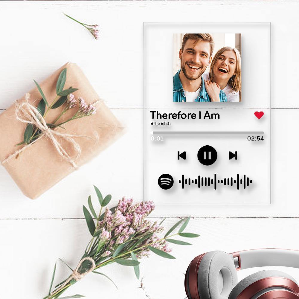 Spotify Verre Scannable Spotify Code Douane La musique Chanson Plaque Cadre - 12*16cm