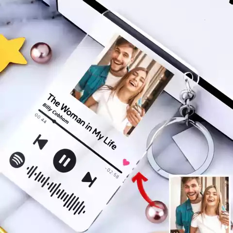 Cadeau De Saint Valentin Plaque De Musique Numérisable Spotify Porte-clés