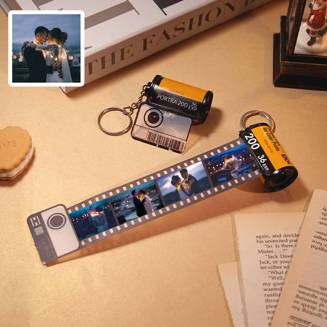 Cadeau Pour Elle-Porte-Clés En Rouleau De Film Photo Personnalisé | Porte-Clés à Code Spotify Personnalisé