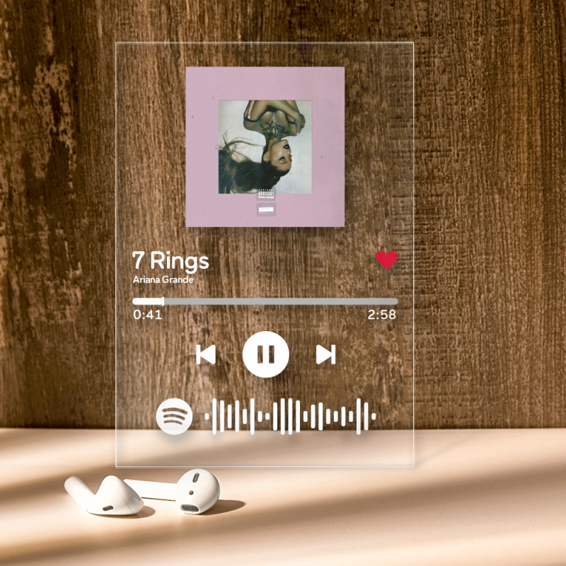 Spotify Glass - Targa musicale personalizzata con codice Spotify (4,7  pollici x 6,3 pollici) Regalo di Halloween