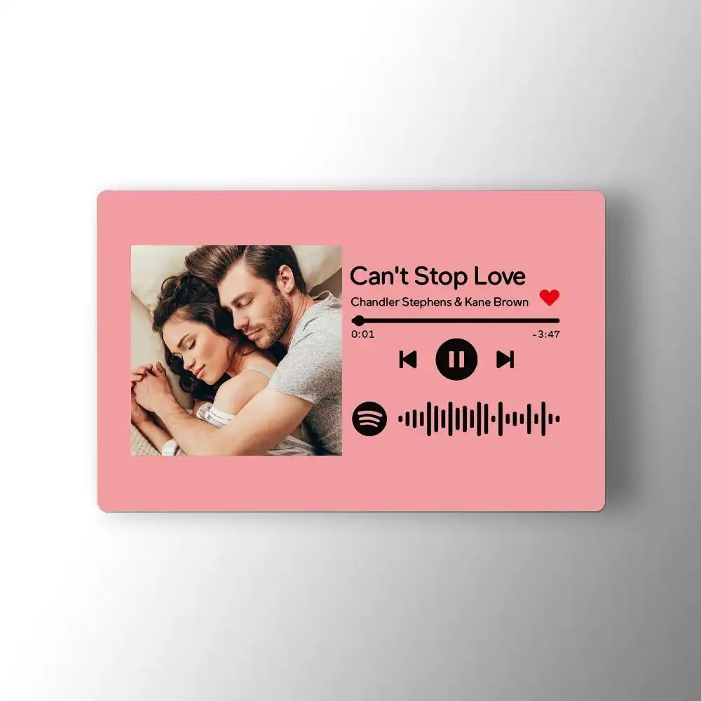 Placa acrílica con luz, personalizable, con foto y código que  se puede escanear de una canción de Spotify, luz de noche de vidrio, regalo  para parejas y amigos : Herramientas y