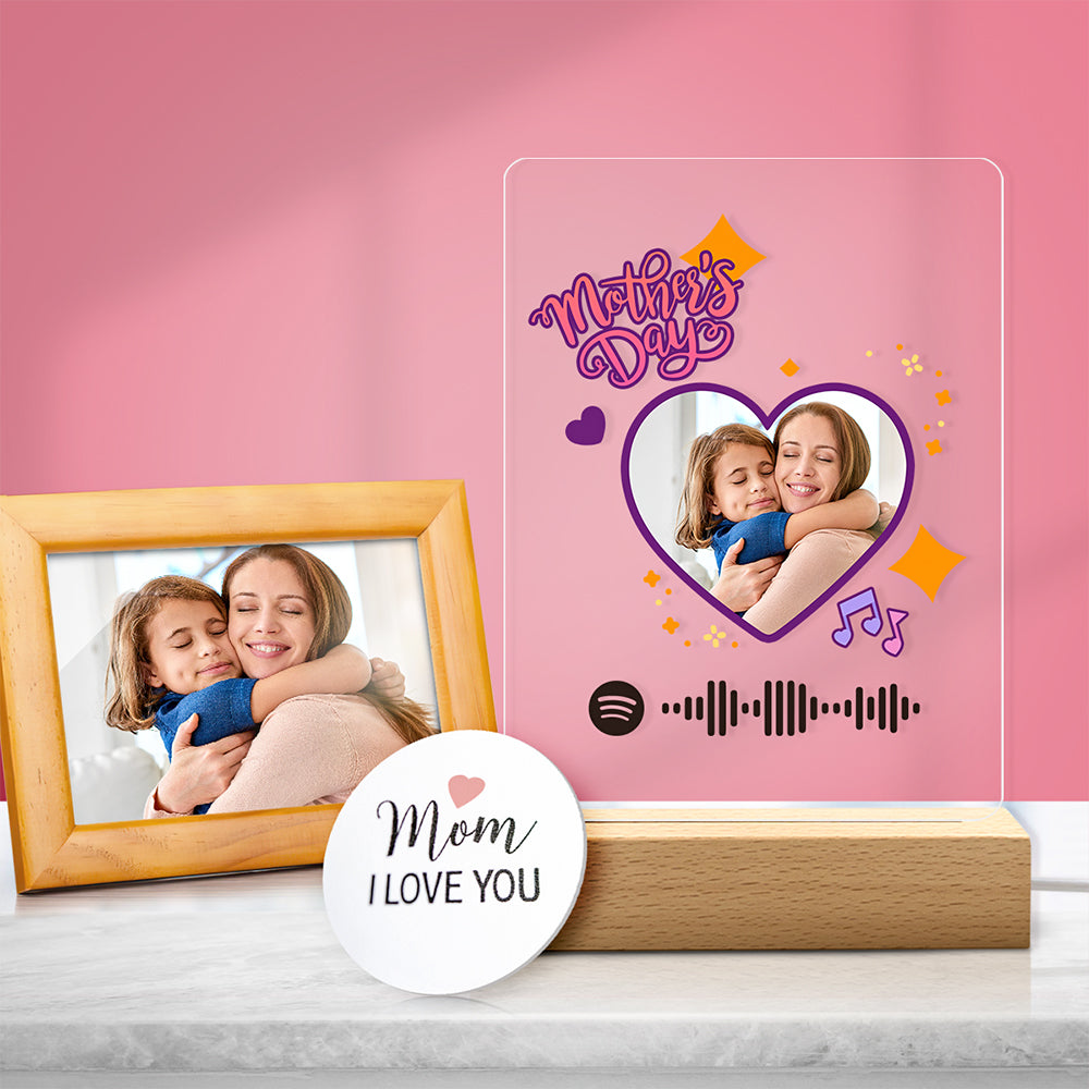 Custom Spotify Code Acrylic Music Night Light Mother's Day Gift