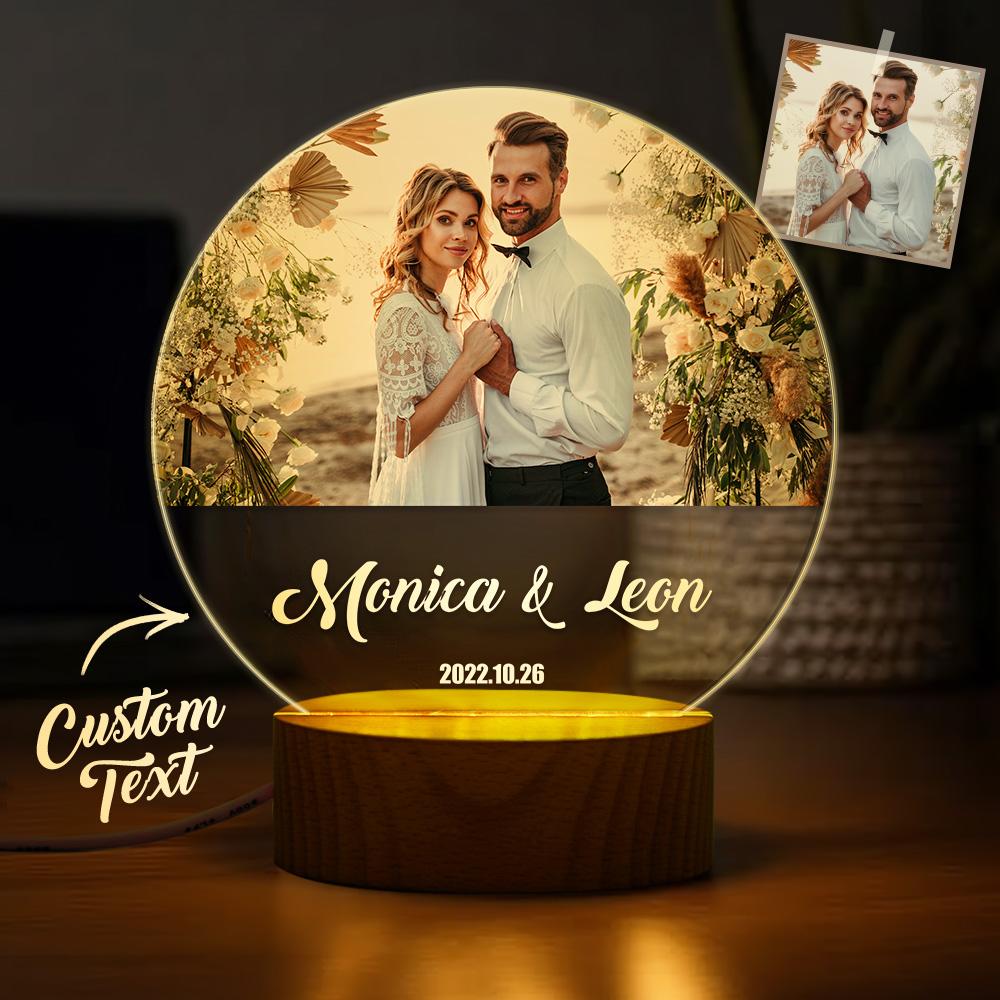 Personalized Gift with Photo Light Gift for Partner Anniversary Gift for Couple