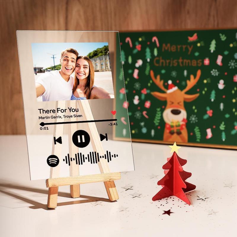 Luz nocturna de arte de Spotify personalizada, cubierta de álbum de canción  acrílica, regalos de placa musical para novio, novia, Navidad, vacaciones