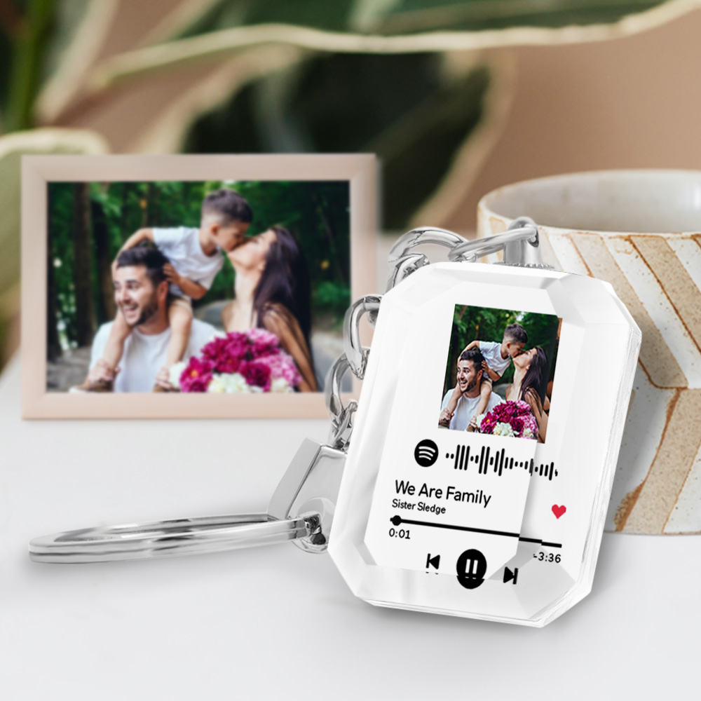 Llavero Cristalino Del Código De Spotify Personalizado | Regalo Personalizado Llavero Con Foto