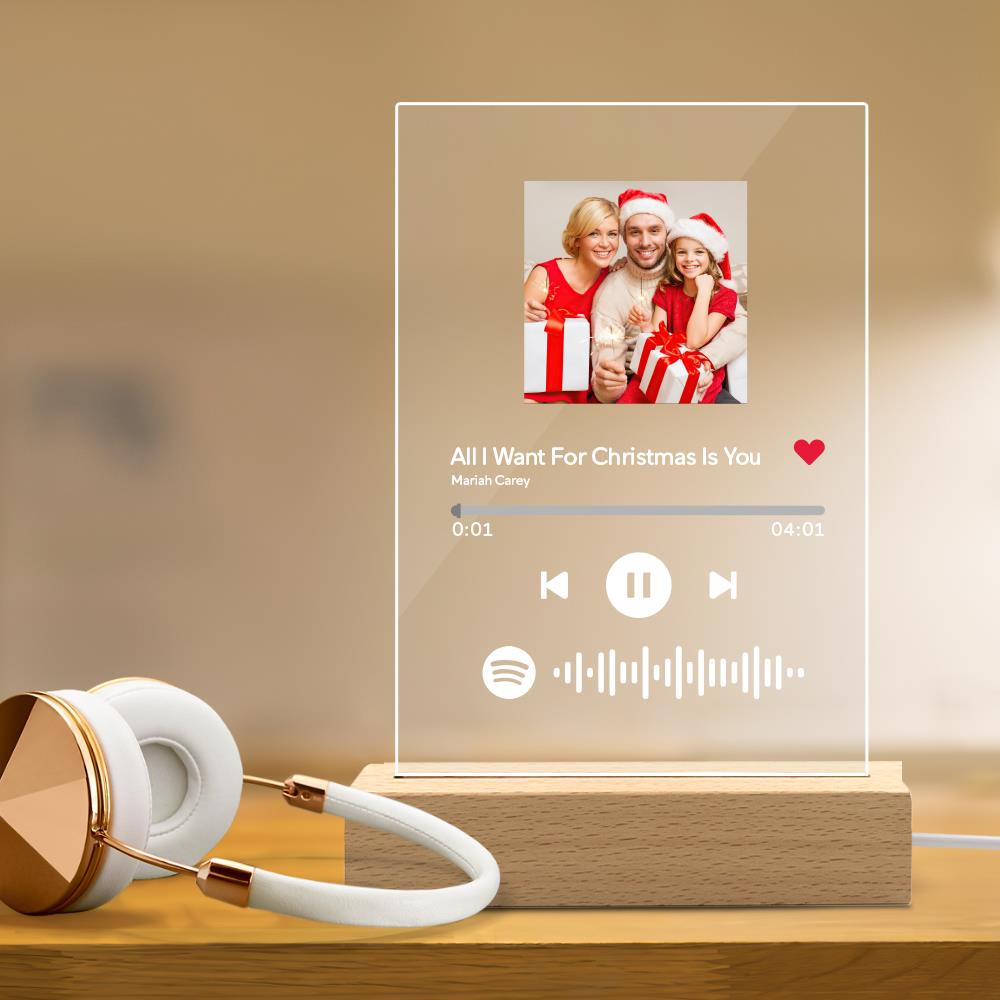 Personalisierte Spotify Code Lampe Benutzerdefiniertes Foto Acryl Nachtlicht Weihnachtsgeschenke - 5.9IN X 7.7IN