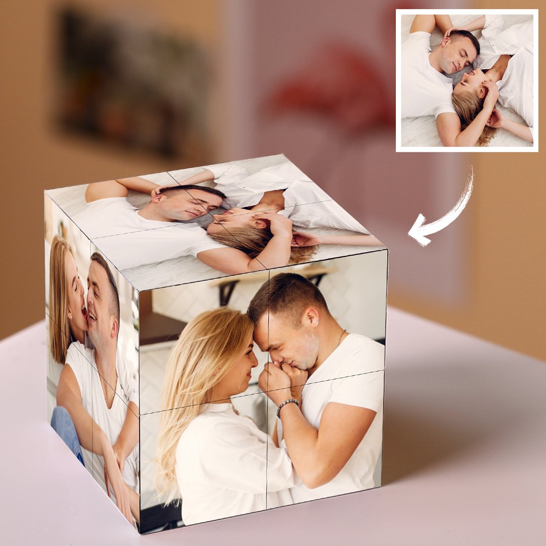 Personalisierte Magic Folding Foto Zauberwürfel Kreatives Weihnachtsgeschenk