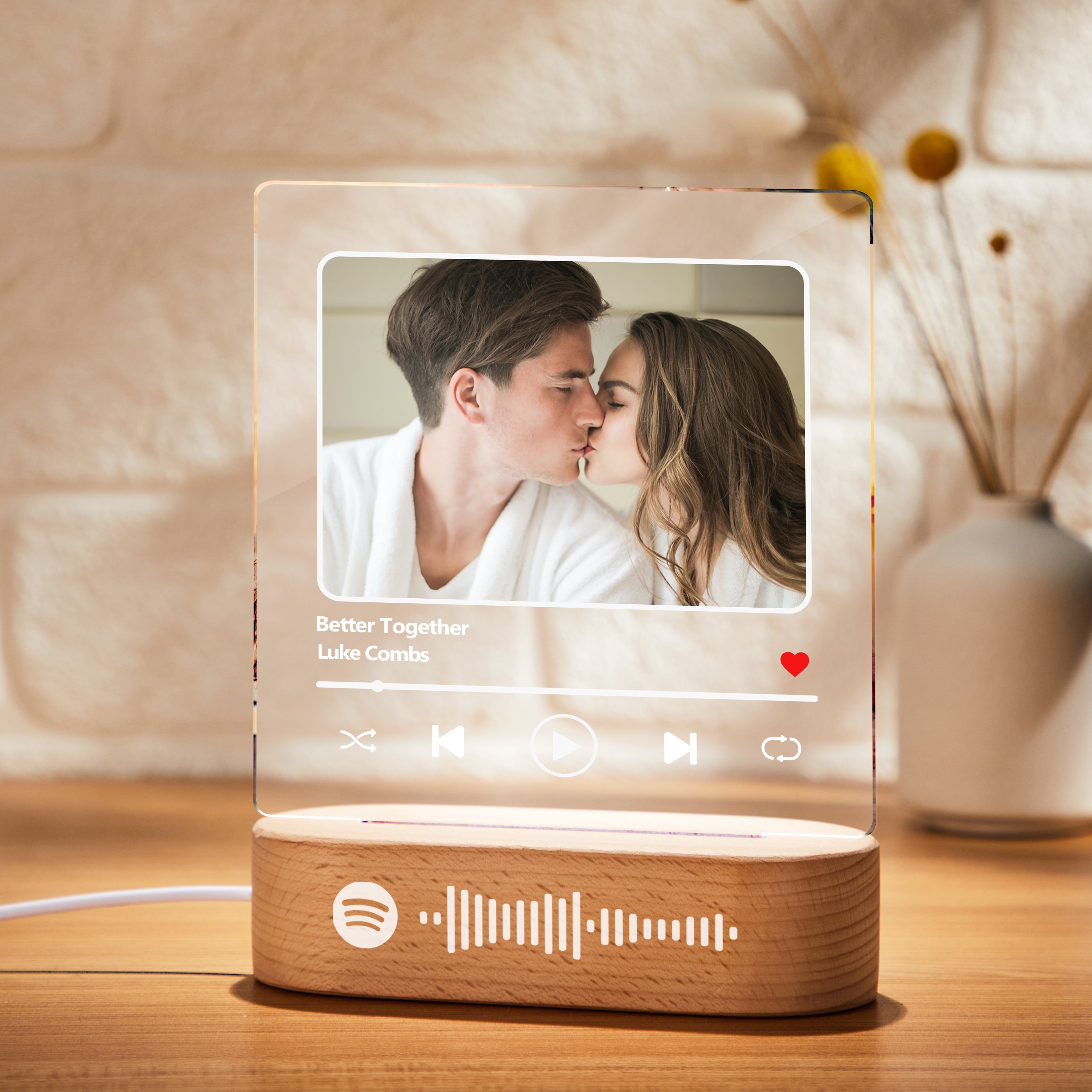 Scannable Custom Spotify Code Lamp Acrylic Music Plaque Night Light