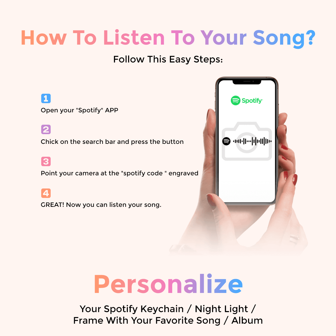 Custom Spotify Plaque Scannable Music Plaque