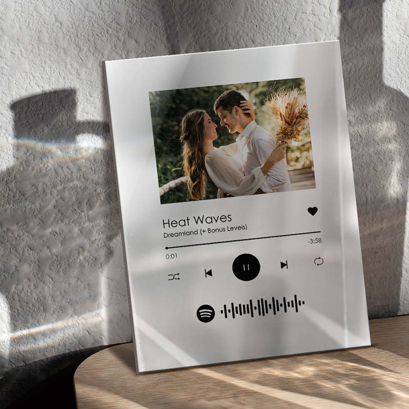 Targa Spotify personalizzata con foto di famiglia