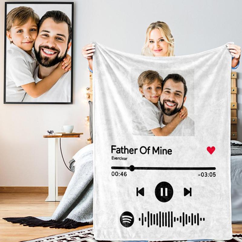 Coperta personalizzata con codice Spotify Coperte personalizzate con foto  del lettore di brani Regalo per la festa della mamma