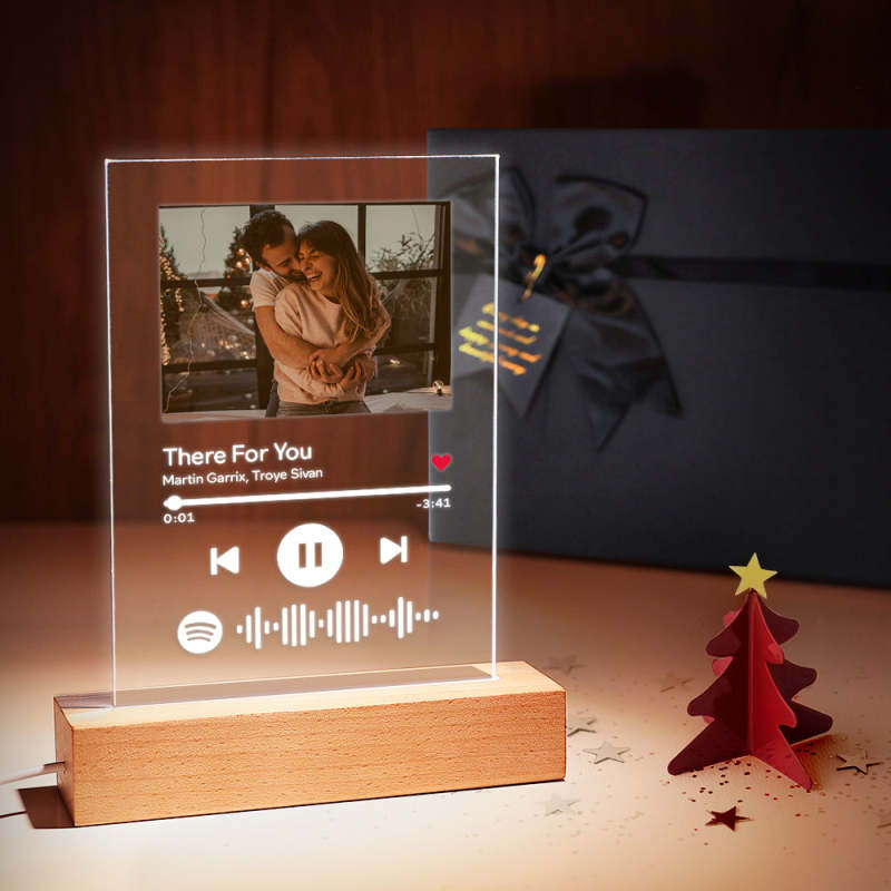 Targa Spotify Personalizzata con Foto, Piatto Spotify Glass Personalizzato  con Nomi e Canzone, Lampada Spotify Personalizzata, Regalo Originale per