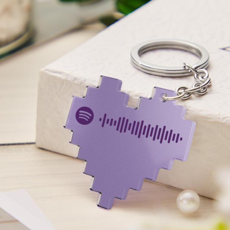 Portachiavi In Acrilico Con Codice Canzone Personalizzato Copertina Personalizzata  Spotify Coppia Portachiavi Con Foto Regalo Da 10,3 €