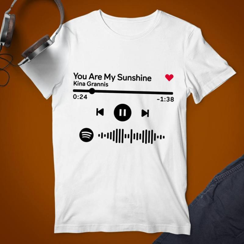 T-shirt Personalizzata con Stampa Spotify - Porta la Tua Musica Preferita  Sempre con Te