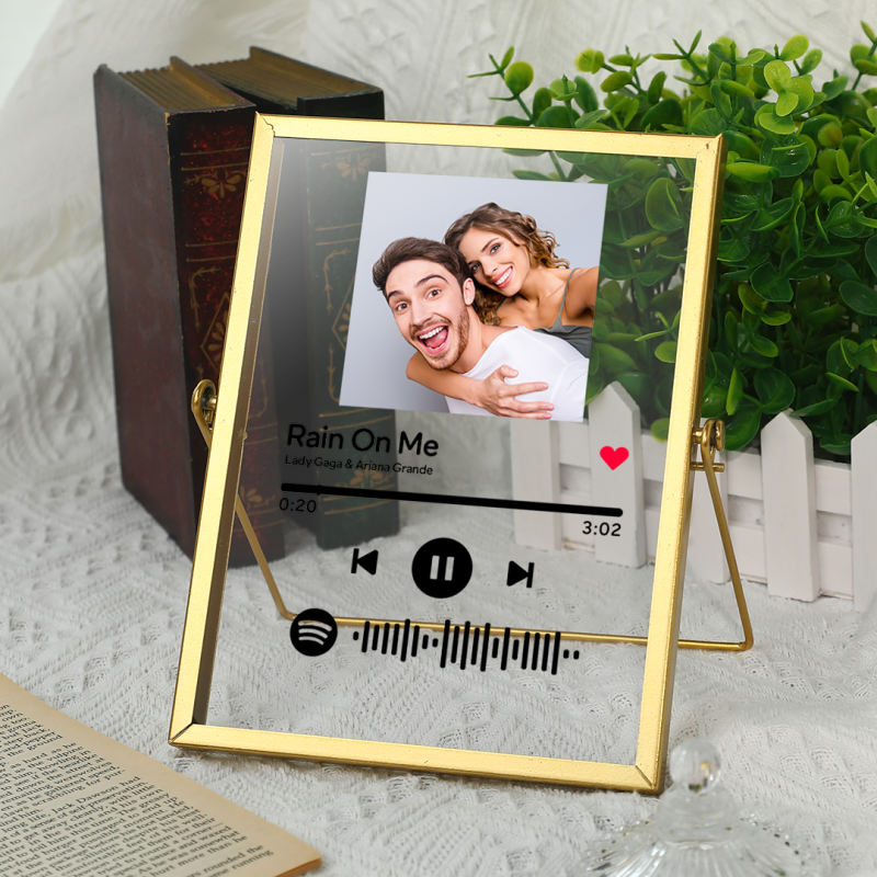 Personalizzato Spotify Code Music Cornice in legno dipinto con testo-b