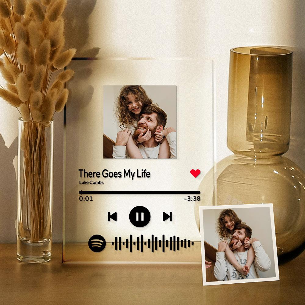 First Fathers Day Gifts Custom Spotify Code Music Acrylic Glass Plaque/Keychain/Night Light