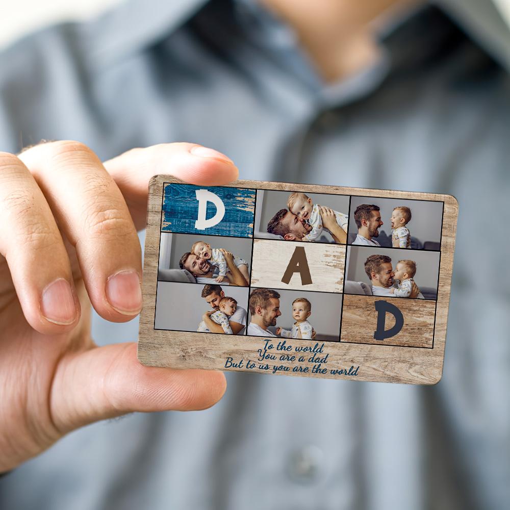 Personalized Wallet Card For Dad, Best Father’s Day Gifts 2023, Fathers Day Photo Gifts