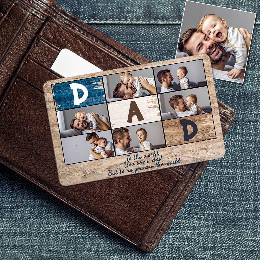 Personalized Wallet Card For Dad, Best Father’s Day Gifts 2023, Fathers Day Photo Gifts