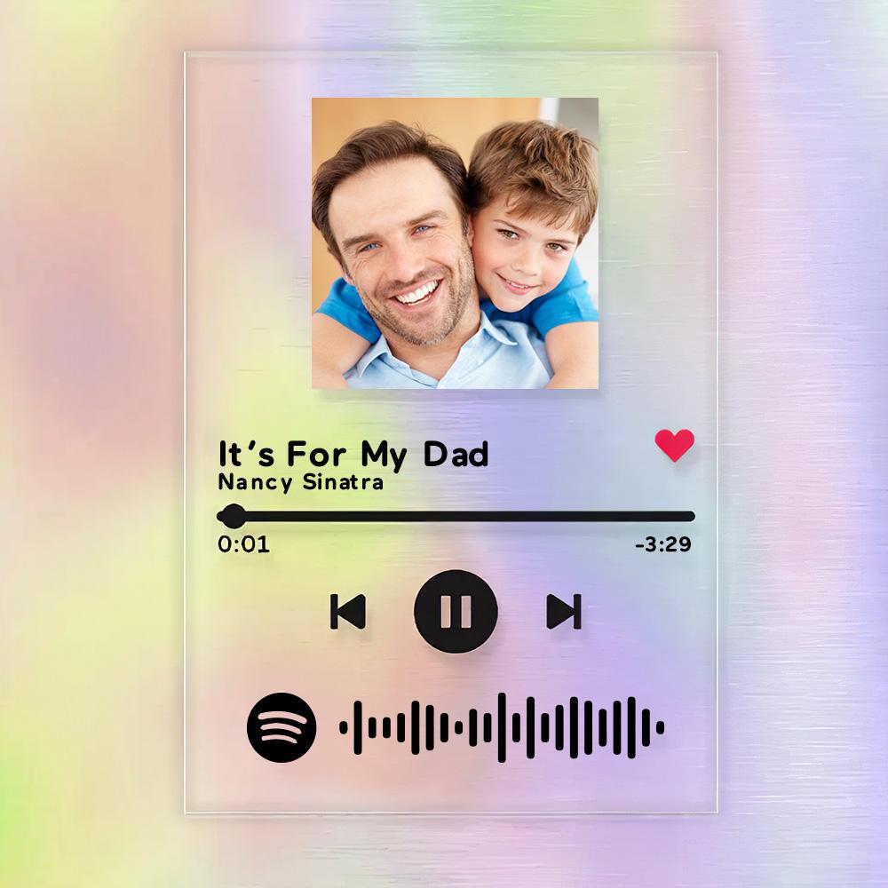 Father's Day Gift Personalized Spotify Code Music Plaque Night Light-Gifts Acrylic Spotify Plaque Best Gift For Dad