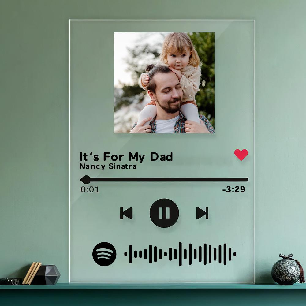 Father's Day Gift Cusyom Spotify Code Music Plaque Night Light-Gifts Acrylic Spotify Plaque Best Gift For Dad