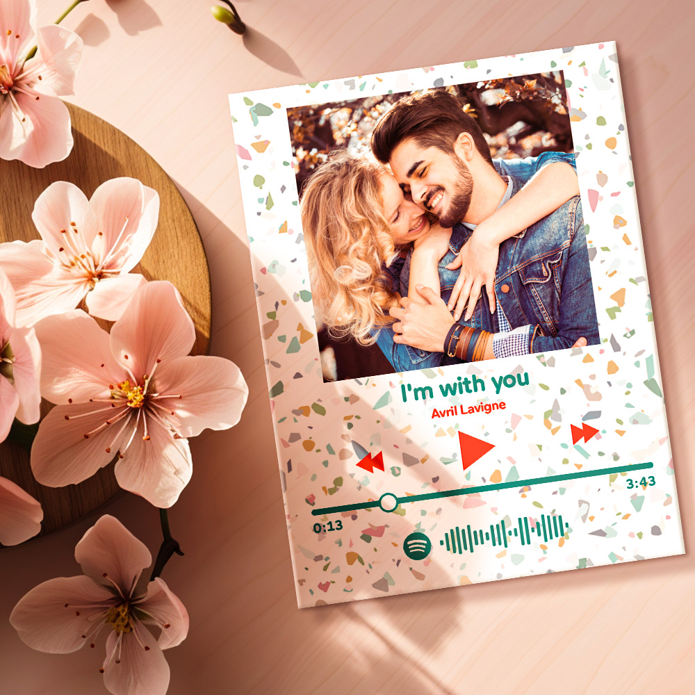 Spotify Plaque with Colorful Background Gifts for Lover