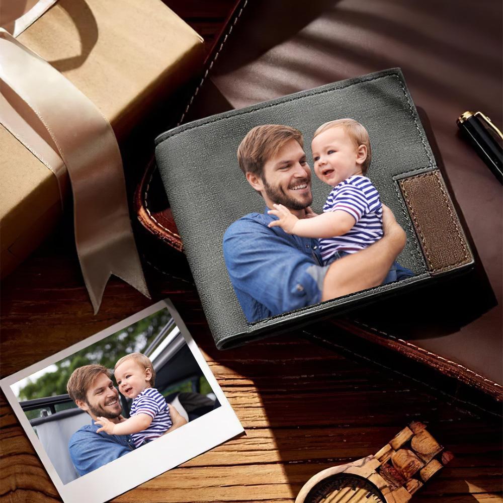 Gift For Dad Scannable Spotify Code Wallet Photo Engraved Wallet Favorite Song