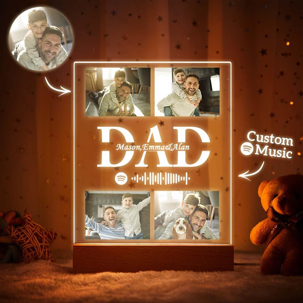 Father's Day Gifts Engraved Night Light Best Gifts for Dad