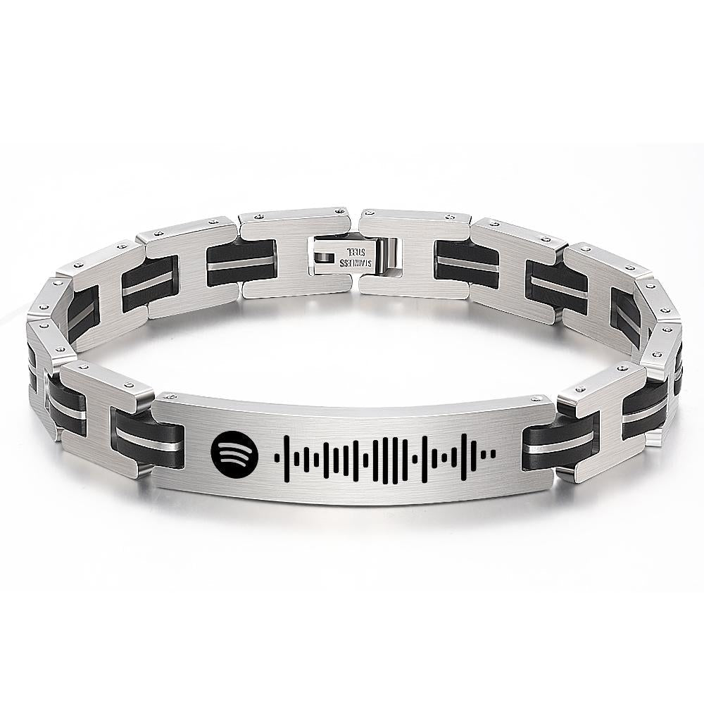 Scannable Custom Spotify Code Bracelet Music Gifts for Dad