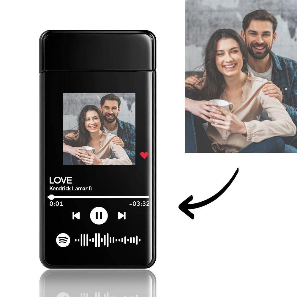 Custom Spotify Code Lighter Engraved Music Song Photo Lighter