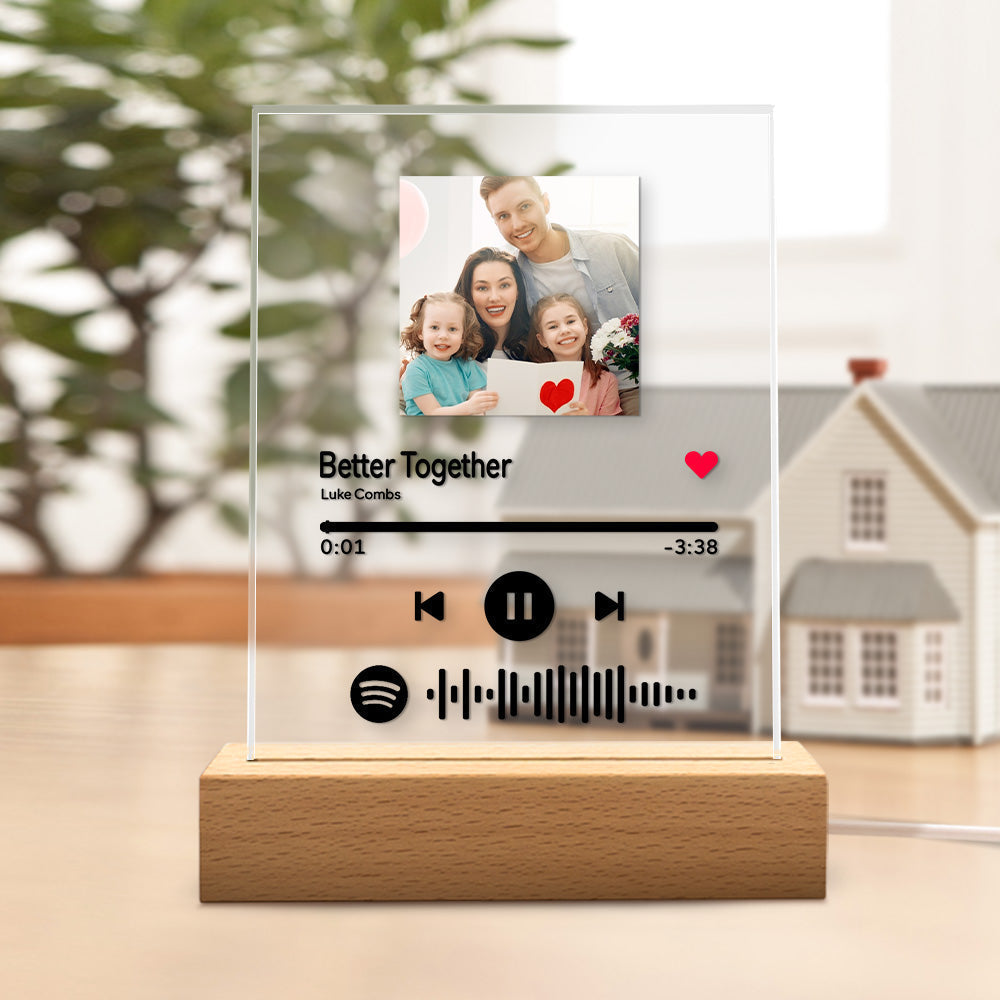 Witfox Personalized Spotify Plaque Valentines Day Gifts For Him Her -  Spotify Picture Frame Valentines Gifts For Boyfriend Girlfriend - Acrylic