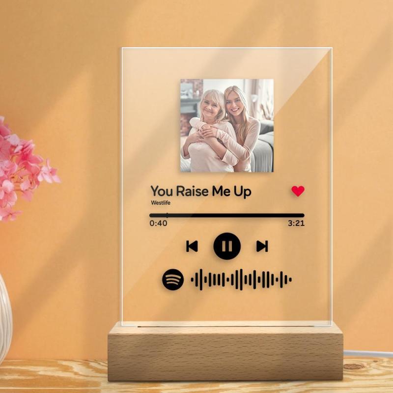 Personalized Spotify Code Music Plaque Night Light-Gifts Acrylic Spoti