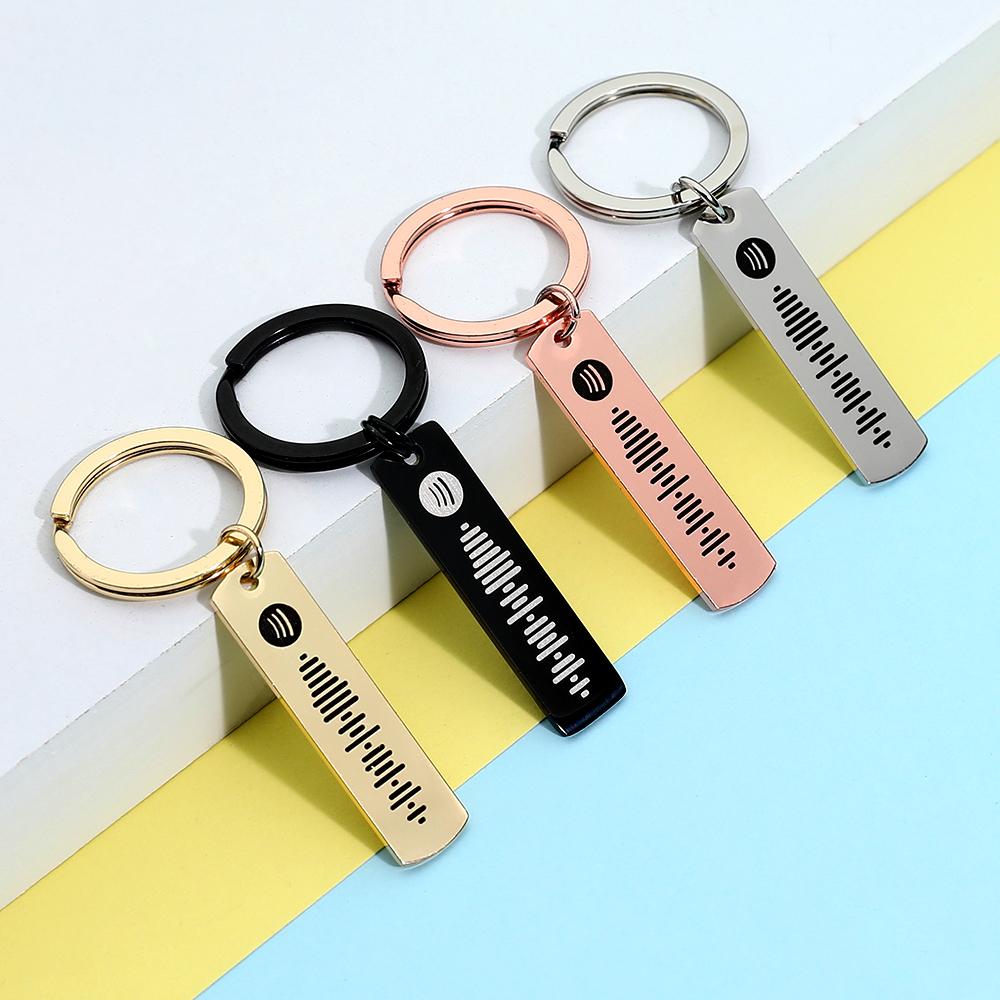 Custom Spotify Code Music Keychain