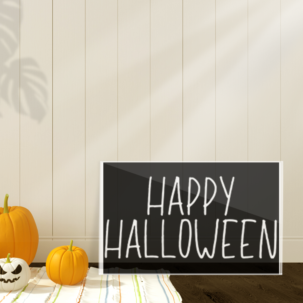 Happy Halloween Plaque Tiered Tray Decor