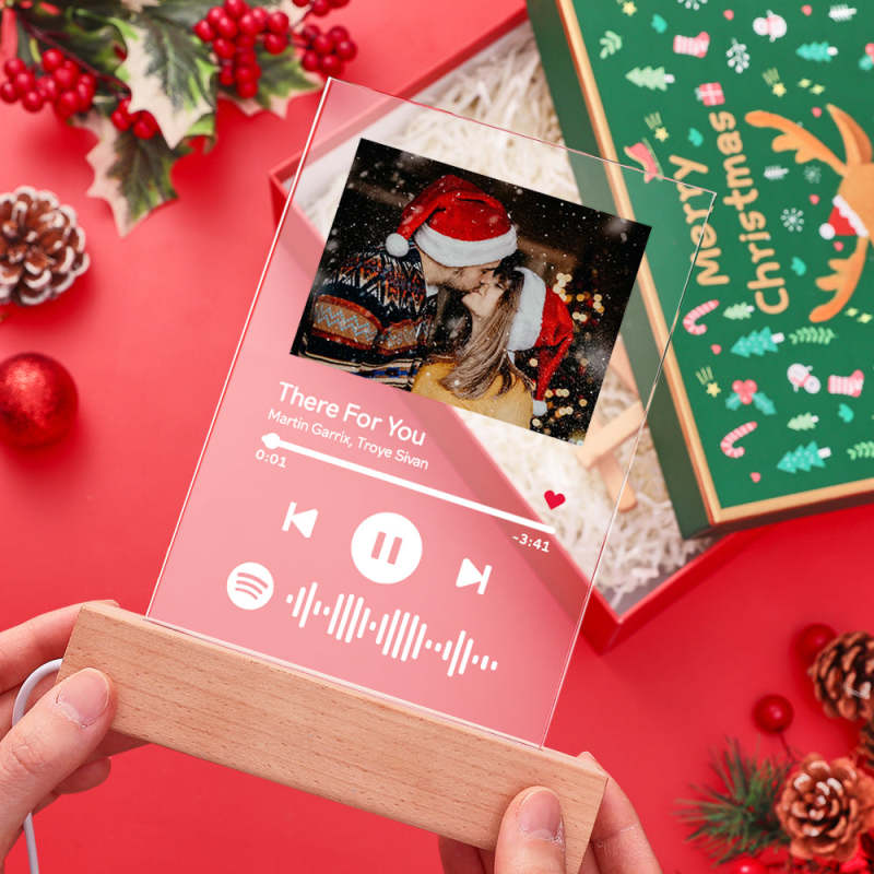 Spotify Glass -Cadeau de Noël Veilleuse à plaque de musique