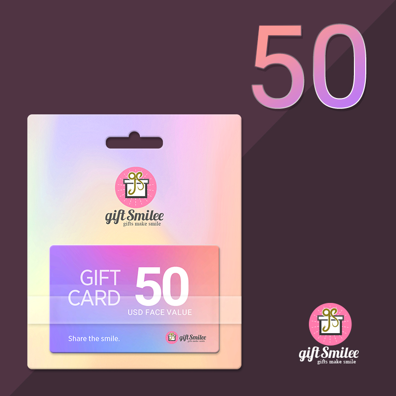 Giftsmilee Gift Card | USD50 Face Value