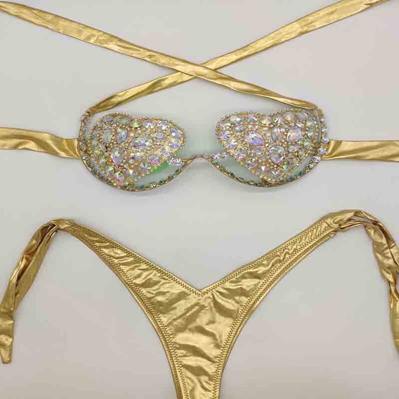 2020 Venus Vacation Sexy Women Bikini Set Diamond Swimwear Bling Ston