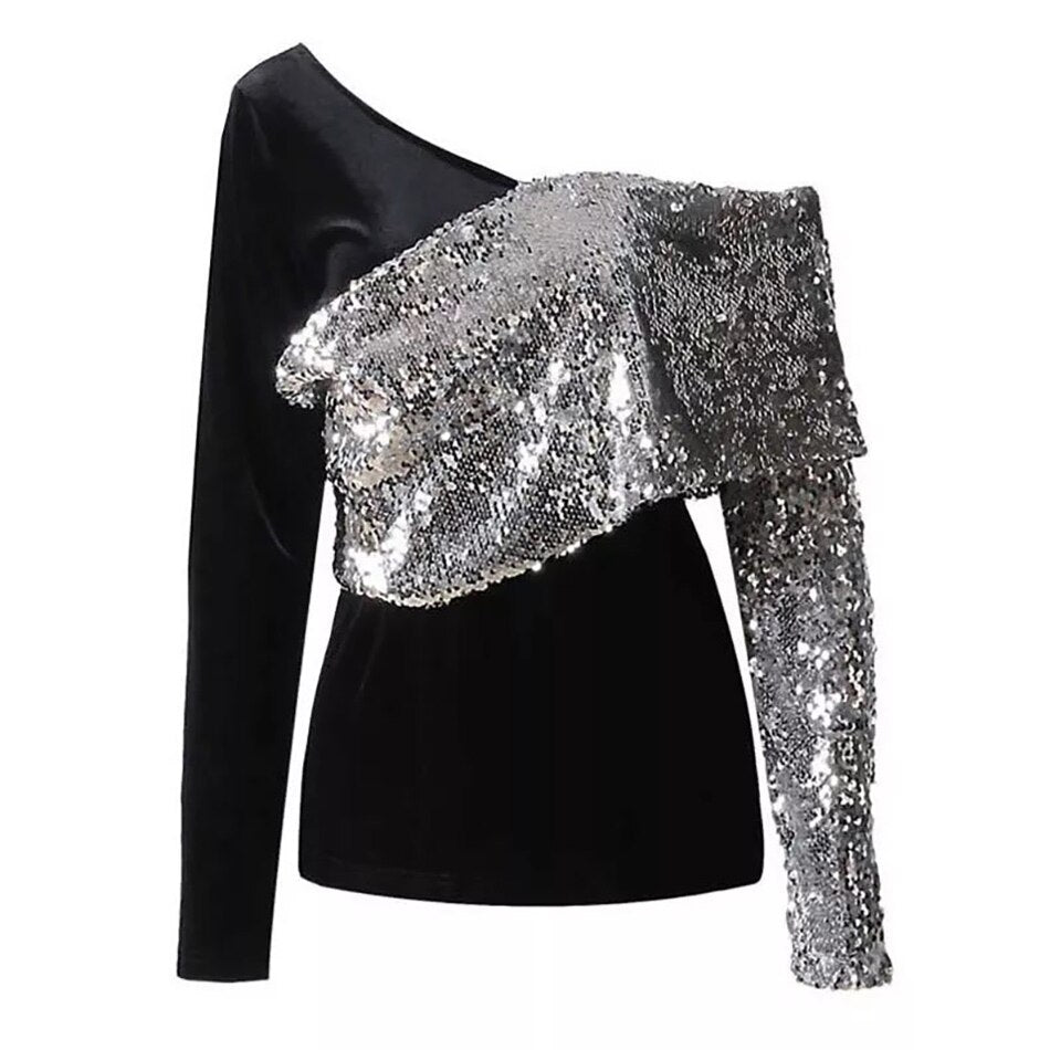 Spring Collar Two-color Sequined Coat Short Casual Joker Coat
