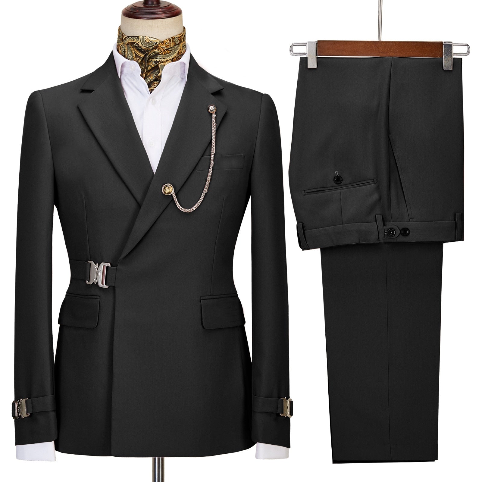 New Casual Men's Suit Slim Two-piece Business Korean Version of The Groom and Best Man Wedding Dress