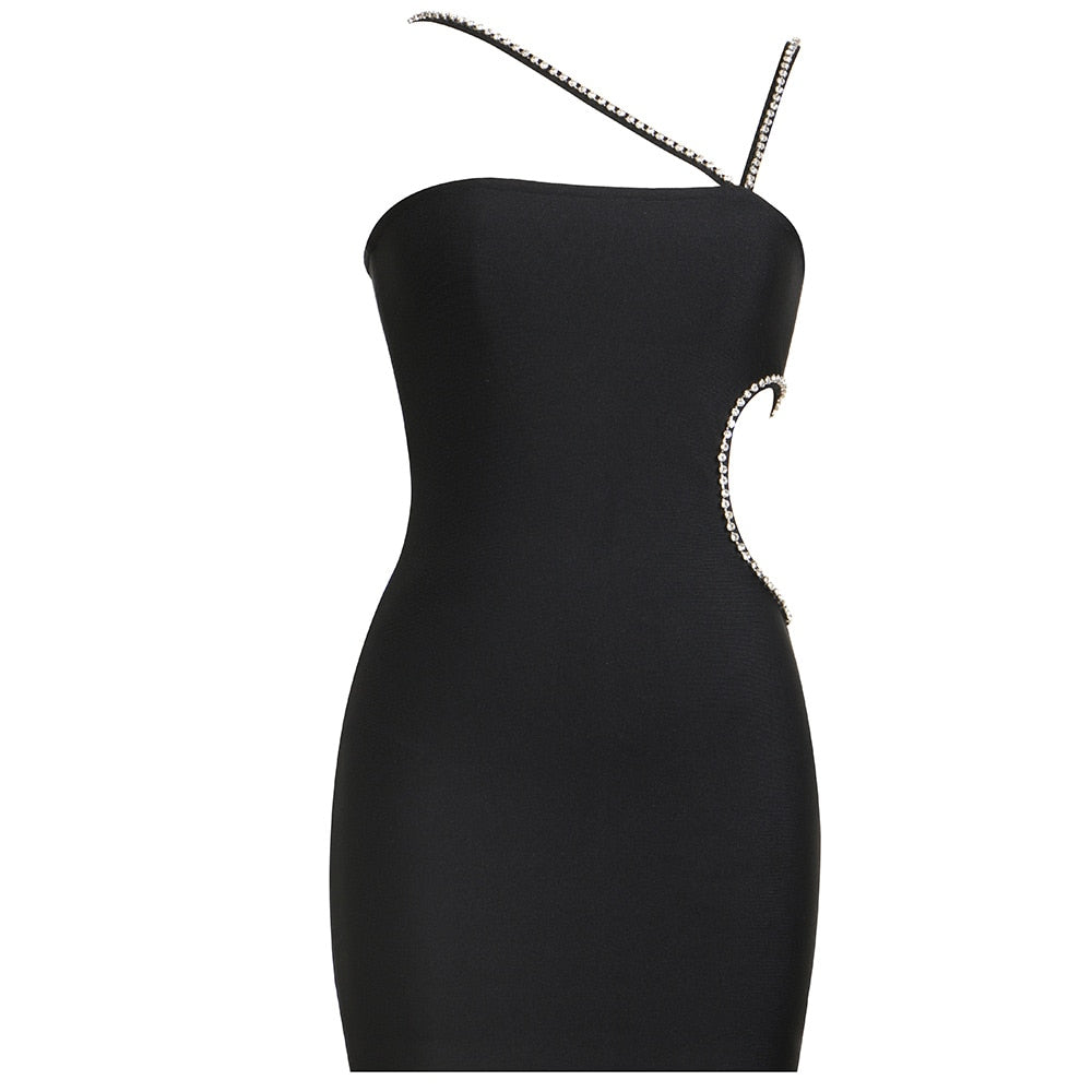 Design Hollow Waist-wrapped Tube Top Sling Dress