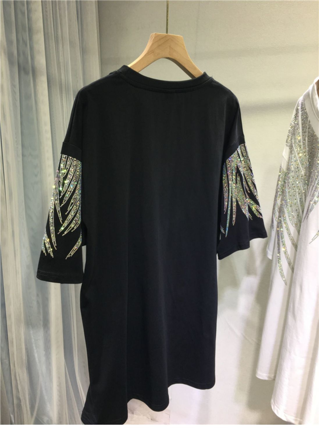 L-4XL Plus Size Tops Rhinestone Graphic T-shirts Luxury Large Size Tunic for Women Men Summer Cotton Women's Clothing Chubby Y2K