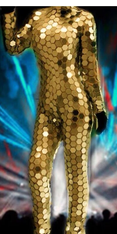 Mirror Men Costume Gold Silver Mirrors Jumpsuit Women Sequins Pole Dance Costumes Luxury Party Ouftfit