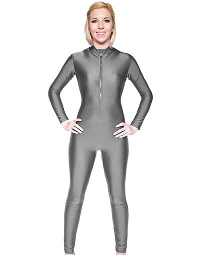 Adult Lycra Spandex Unitard Bodysuit Full Body Long Sleeve Turtleneck