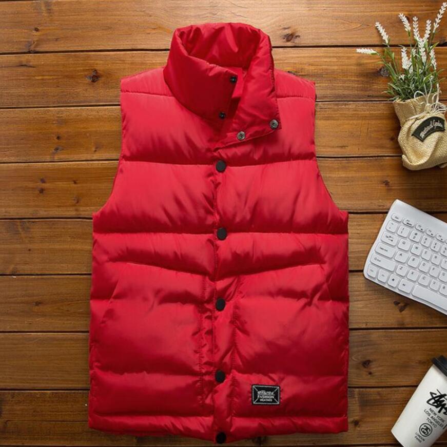 Red Metallic Puffer Vest - detail view 9