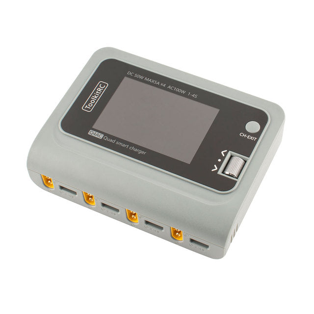 New ToolkitRC Q4AC 4x50w 4 Port AC DC Smart Charger