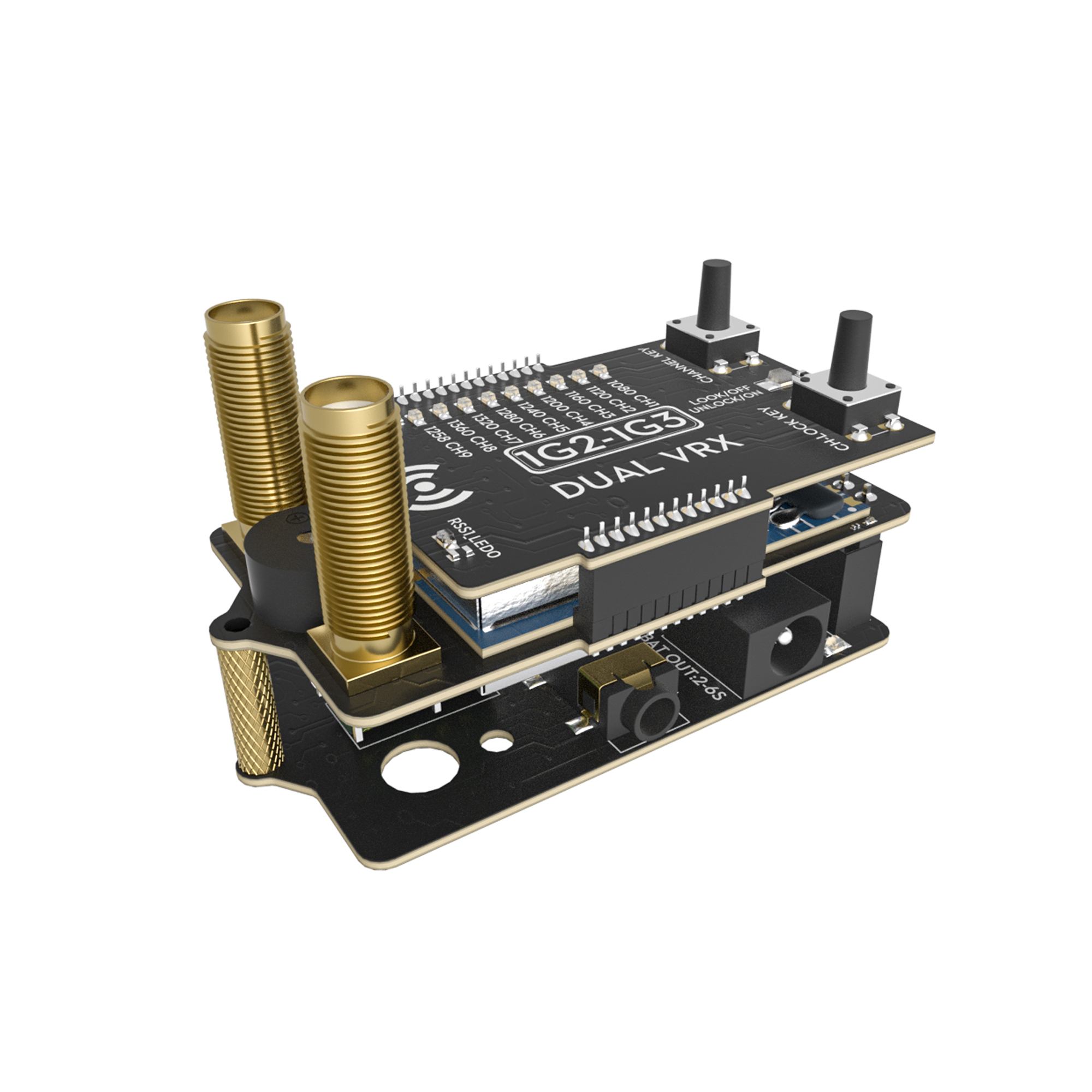 Flywoo 1G2-1G3 Dual VRX Analog Goggle Receiver Module (Compatible with DJI Goggles V2)