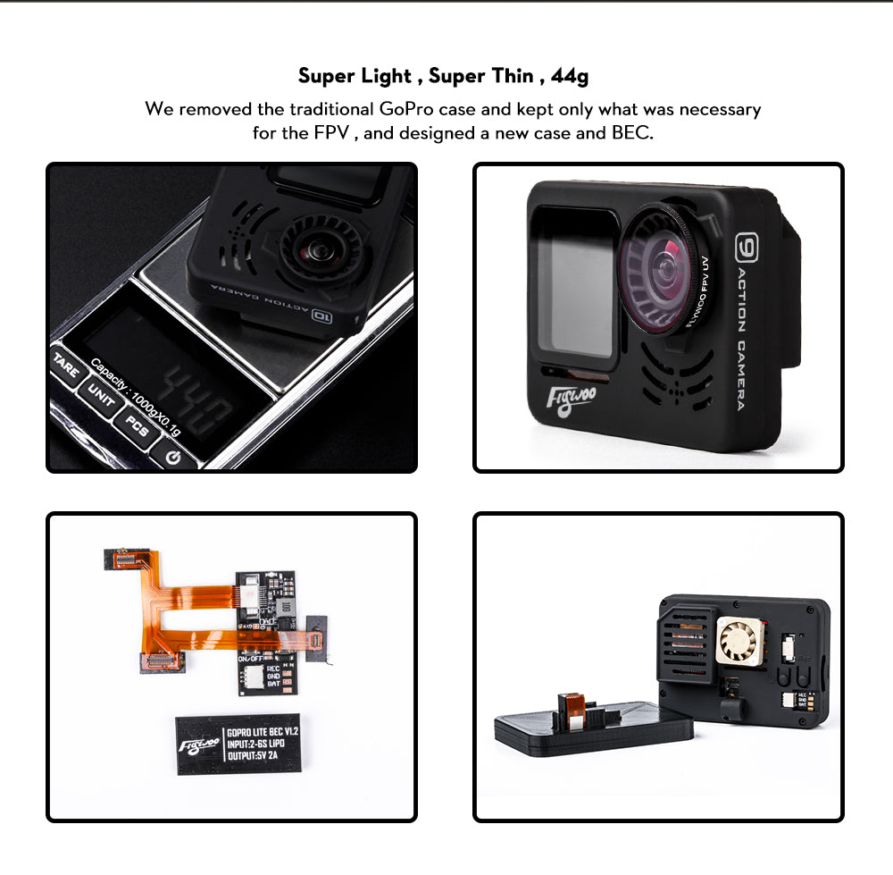 Flywoo Action Camera GP9/GP10/GP11/GP12 Naked gopro DIY Kit