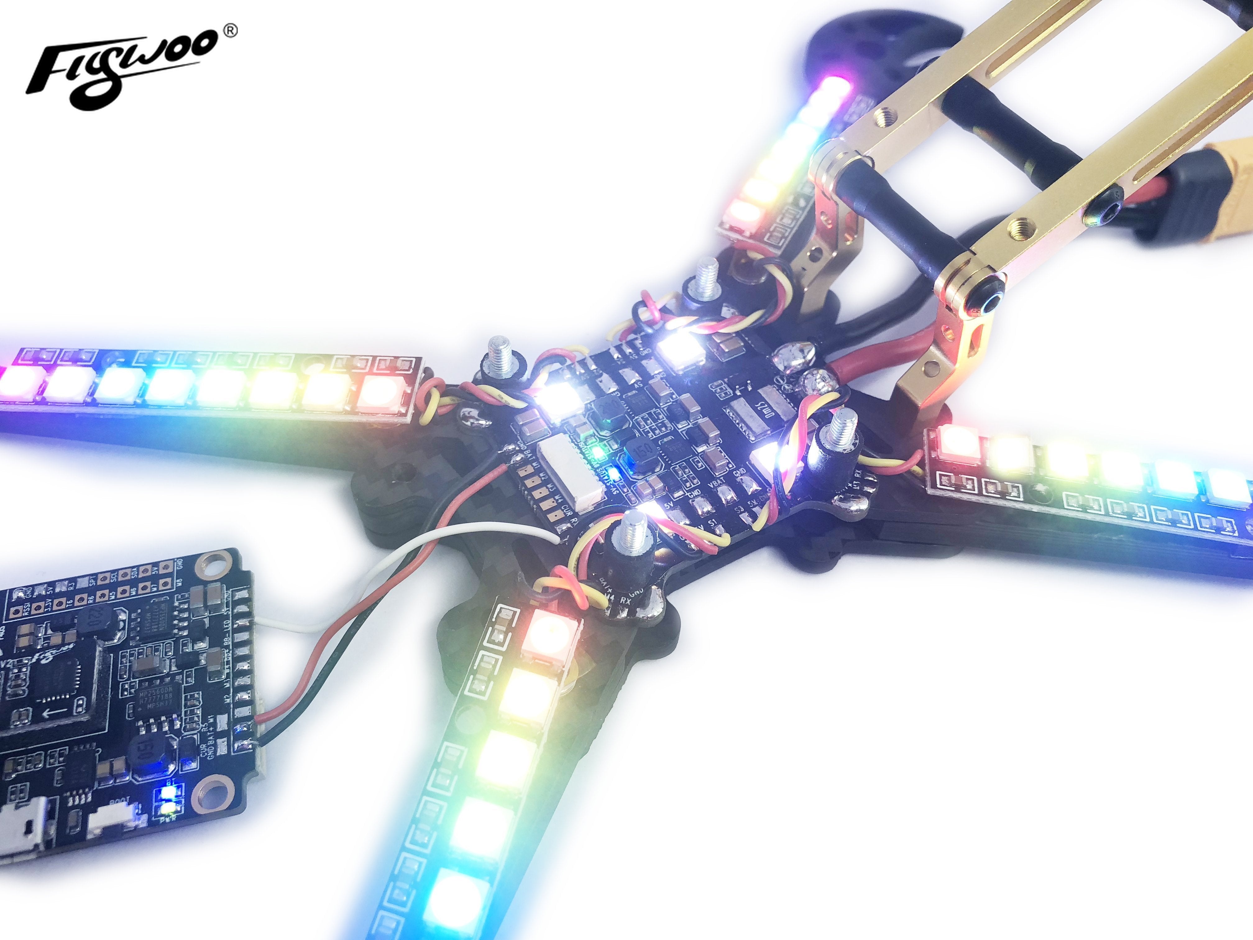 4PCS WS2812 Full Switchable Color Flash 8 LED Board
